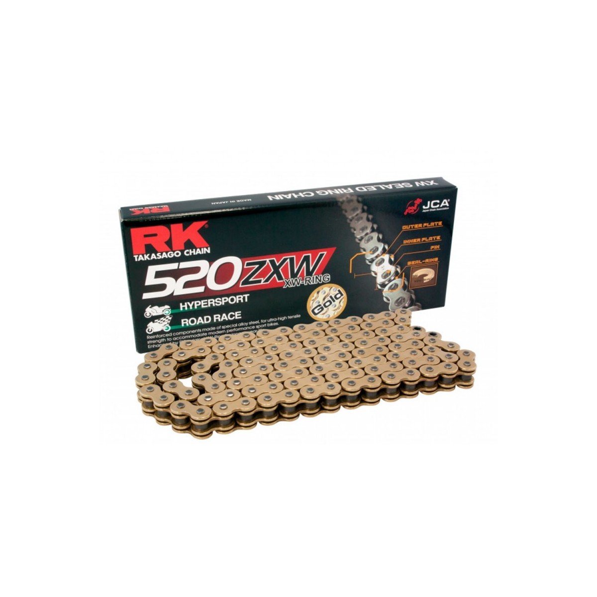 CADENA RK 520 ZXW RING SBK - ORO - X 120