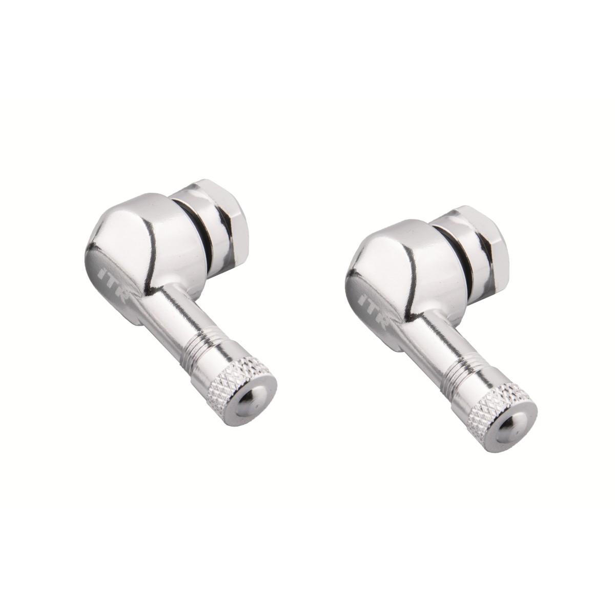 JUEGO DE VALVULAS UNIVERSALES ACODADAS EN ALUMINIO - Ø8,3MM