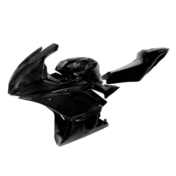 CARENADO DE FIBRA OFICIAL COMPETICIÓN - YAMAHA R3 2019-2020 - NEGRO