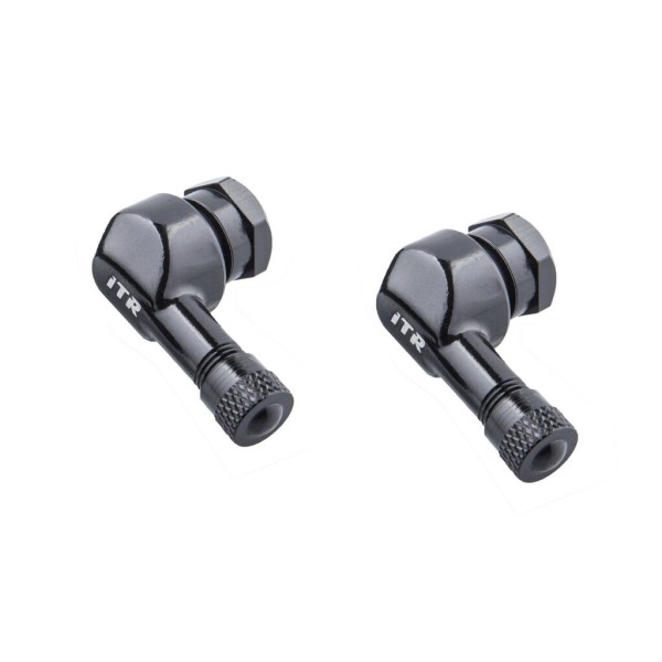 JUEGO DE VALVULAS UNIVERSALES ACODADAS EN ALUMINIO - Ø11,3MM