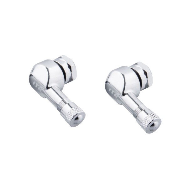 JUEGO DE VALVULAS UNIVERSALES ACODADAS EN ALUMINIO - Ø11,3MM