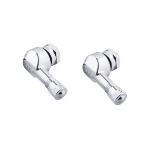 JUEGO DE VALVULAS UNIVERSALES ACODADAS EN ALUMINIO - Ø11,3MM
