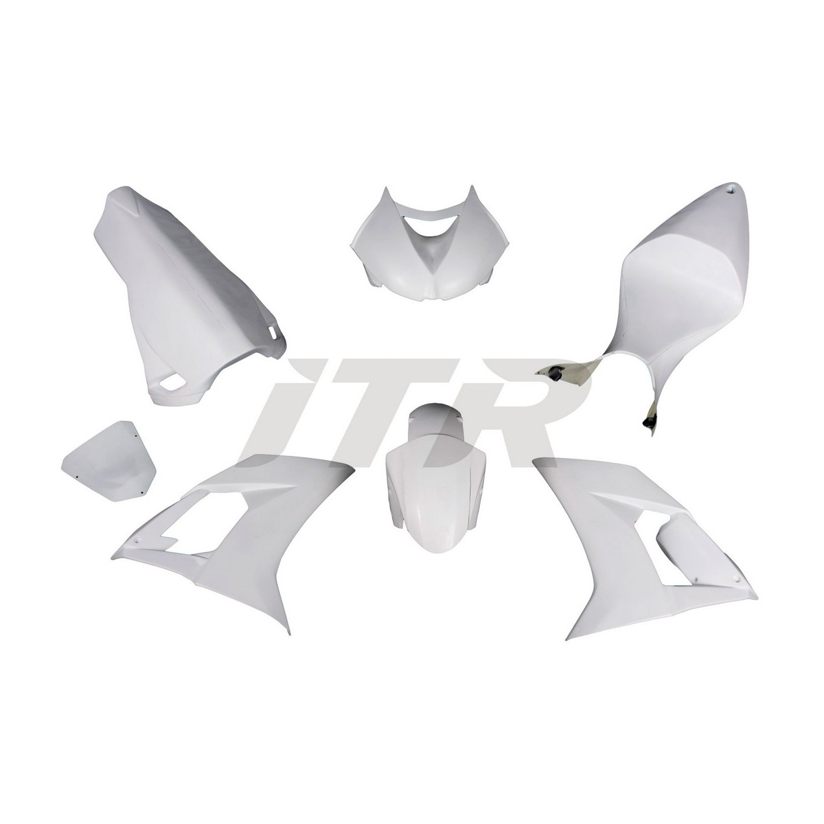 CARENADO DE FIBRA ECO - KAWASAKI ZX10 2008-10 - BLANCO