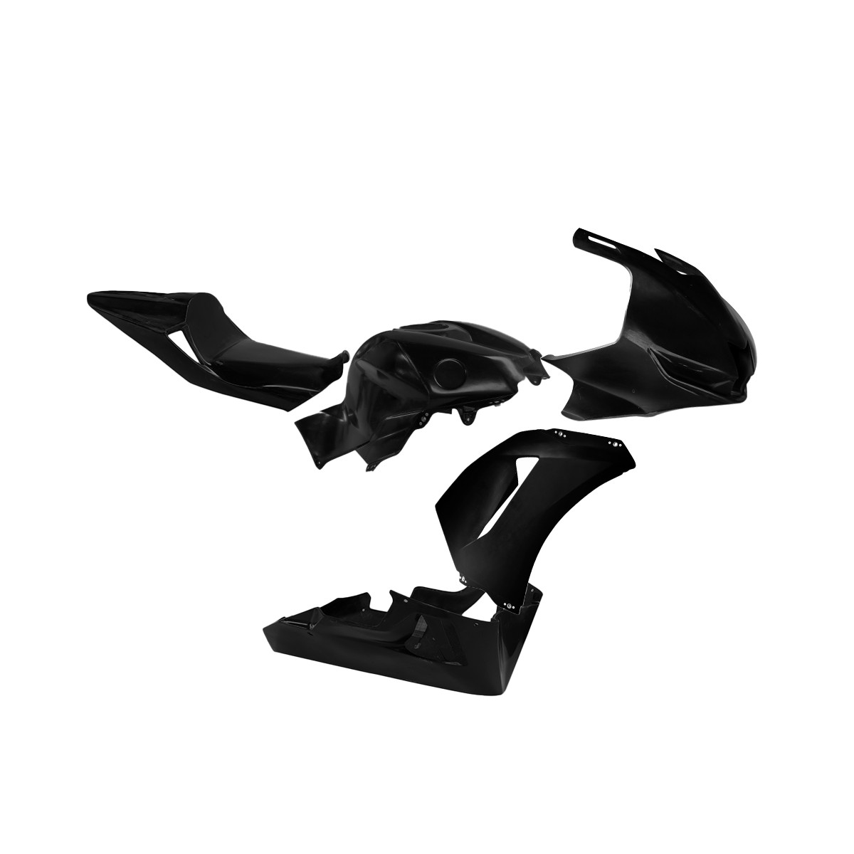 CARENADO FIBRA HONDA CBR600 2025 NEGRO