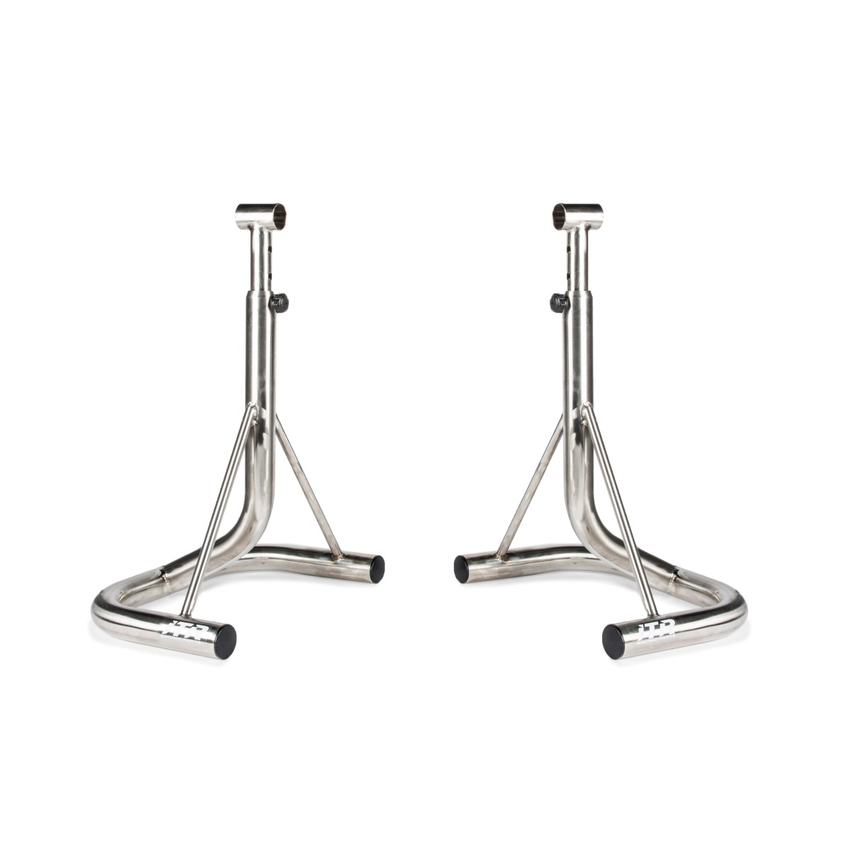 SET DE CABALLETES CENTRAL DE ESTRIBERAS EN ACERO INOXIDABLE