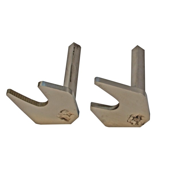 JUEGO DE SOPORTES DIABOLOS CABALLETE TRASERO DE ACERO INOXIDABLE