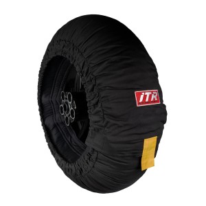 JUEGO DE CALENTADORES PRO WHEEL - MEDIDA 120/205 - NEGRO