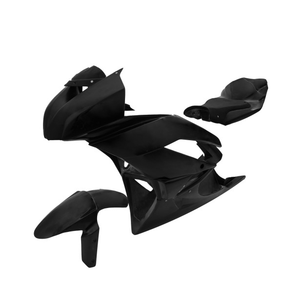 CARENADO DE FIBRA OFICIAL COMPETICIÓN - KAWASAKI ZX6R 2009-16 - NEGRO