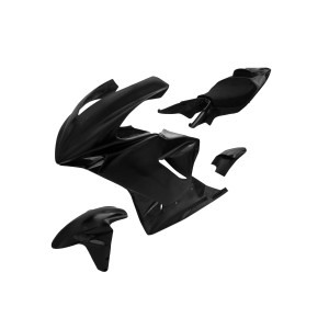 CARENADO DE FIBRA OFICIAL COMPETICIÓN - KAWASAKI ZX6R 2009-16 - NEGRO
